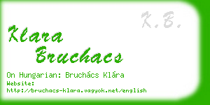 klara bruchacs business card