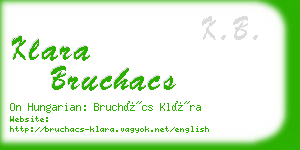 klara bruchacs business card